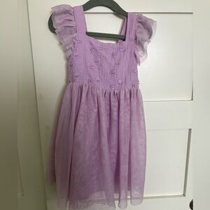 Cat & Jack Purple Dress with Ruffle Sleeves